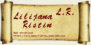 Lilijana Ristin vizit kartica